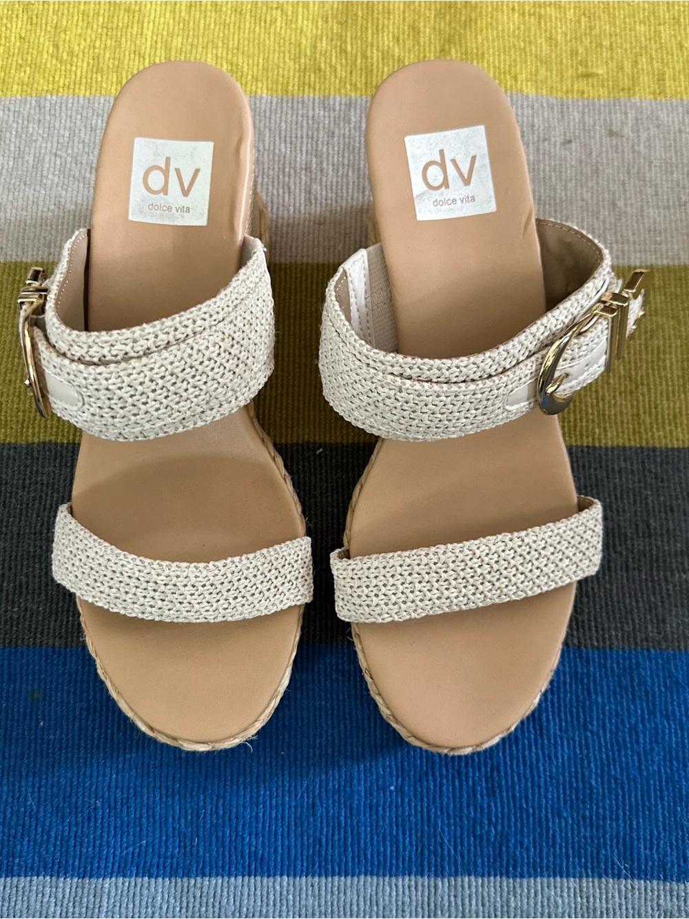 Dolce Vita elena cream slide wedge